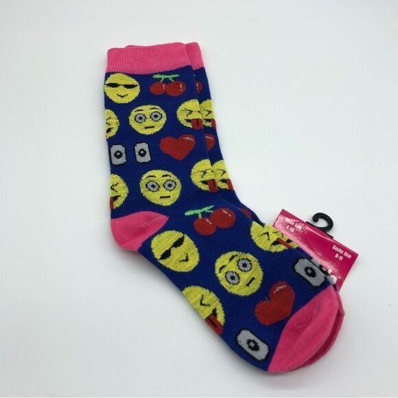 New Emoji Socks Womens 4-10 NWT - Picture 1 of 5